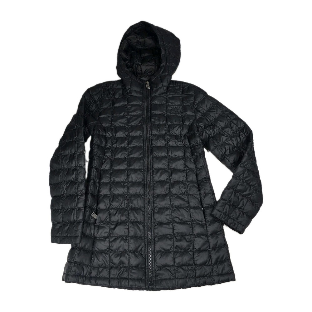 The North Face Jacket Girls 7/8 Black ThermoBall Eco Hooded Puffer Full Zip
